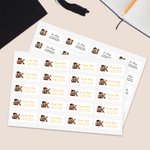 Gorro de Graduación Personalizado Oso Inicial Impermeable Etiquetas Adhesivas con Nombre y Texto DIY Decoración Fiesta de Graduación Favor para Graduados