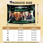 Personalised Congrats 3 Graduation Photos Multicolor Banner with Name Year and School Name Party Backdrop Decor Graduation Gift for Graduates