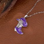 Personalised Cowgirl Hat Boot Birthstone Necklace Dainty Jewellery Birthday Anniversary Gift for Woman Family Friend