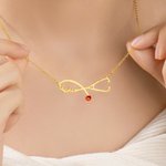 Personalised Exquisite Stethoscope Birthstone Necklace with Name Dainty Jewellery Graduation Birthday Gift for Medical Staff Graduate