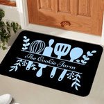 Personalized Spatula Whisk Baking Tools Non-Slip Doormat with Text Home Decor Daily Use Bakery Gift for Family Baking Enthusiast