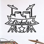 Spersonalizowany, kreatywny metalowy znak z imieniem i nazwiskiem na gitarową nutę - prezent urodzinowy dla muzyków i miłośników muzyki