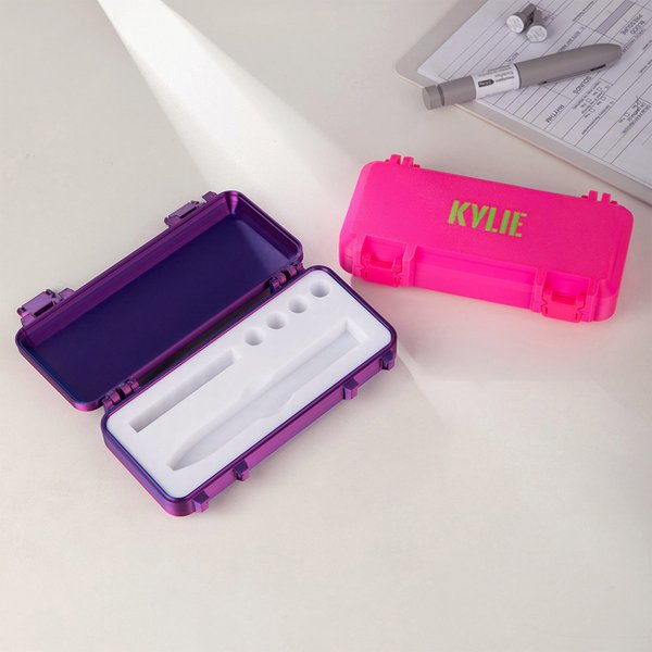Personalised 3D Printing Name Medicine Storage Case for Mounjaro Pen with Slots Portable Travel Accessories Birthday Gift for Diabetic Patients