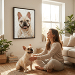 Personalised Painting Texture Style Pet Photo Canvas Prints with Name Home Decor Ship from USA Birthday Gift for Pet Lovers