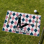 Silueta de golfista personalizada Funda para asiento de carrito de golf con nombre e inicial Accesorios para campos de golf Regalo de cumpleaños para amantes del golf Clubs de campo