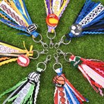 Personlig Ball Sports Charm Tassel Nøkkelring med navn Ryggsekkmerke Daglig bruk Bursdagsgave til idrettsutøvere Tenåringer Barn Studenter