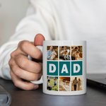 Personalized Dad Nine-Grid Photos Collage 11 oz 15 oz Multicolor Ceramic Mug Father's Day Birthday Gift for Father