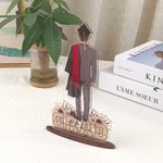 Personlig Graduation Character Keepsake Keychain Standee med namn och år Heminredning Graduation Gift för Graduates