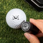 Henkilökohtainen Golf Elements Monogram Design Golf Ball Stamp with Metal Storage Box Golf Accessory Syntymäpäivä Sports Gift for Golf Players