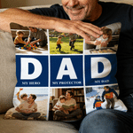 Gepersonaliseerd Papa Ontwerp 6 Foto's Zacht Kussenhoes Home Decor Gelukkige Vaderdag Cadeau voor Vader Man