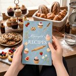 Personalized Recipes Cake A5 A6 PU Leather Notebook with Name Daily Use Birthday Gift for Baker Baking Enthusiast