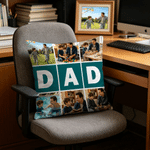 Gepersonaliseerd Papa Ontwerp 6 Foto's Zacht Kussenhoes Home Decor Gelukkige Vaderdag Cadeau voor Vader Man