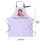 Personalised Baking Cartoon Character Adult Apron with Name and Pockets Daily Cooking Mother's Day Holiday Gift for Mom Grandma