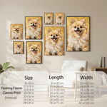 Personalised Painting Texture Style Pet Photo Canvas Prints with Name Home Decor Ship from USA Birthday Gift for Pet Lovers
