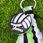 Personlig Ball Sports Charm Tassel Nøkkelring med navn Ryggsekkmerke Daglig bruk Bursdagsgave til idrettsutøvere Tenåringer Barn Studenter