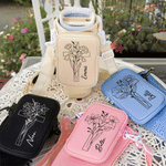 Borsa portabottiglie personalizzata a croce con tracolla regolabile per Stanley Tumbler Regalo di compleanno per donna cristiana
