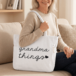 Personalised Multicolour My Things Heart Large Capacity Corduroy Tote Bag with Title Daily Use Birthday Mother's Day Gift for Woman