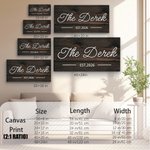 Personalized Family Sign Wood Grain Texture Canvas Prints with Year Ship from USA Housewarming Birthday Anniversary Gift for Family Friend