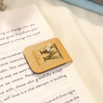 Personalized Multicolor Birth Flower Magnetic PU Leather Bookmark with Name and Initial Daily Use Library Bookish Gift for Girl Woman Book Lover