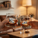 Verre à whisky 10 oz Old Fashioned personnalisé pour la fête des pères Cadeau d'anniversaire pour homme Frère amateur de whisky