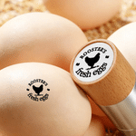 Sello de huevo personalizado con silueta de gallina Etiqueta de seguridad para huevos de granja con cuadro de texto y tinta de calidad alimentaria Regalo de cumpleaños para familia Granjero Criador