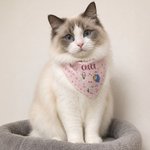 Personalised A Day in the Life of a Pet Funny Photo Illustration Multicolour Soft Pet Bandana with Name Daily Use Birthday Pet Party Gift for Pet