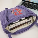 Sac à Main en Velours Côtelé Personnalisé avec Nom Fleur de Naissance Personnage Dessin Animé Cadeau Anniversaire Fête des Mères pour Femmes Filles