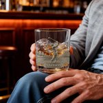 Personalised 2D Metallic Style Print Golf Theme Whiskey Glass with Name Golf Club Birthday Father's Day Gift for Golf Lovers