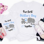 Onze eerste Moederdag Samen - Gepersonaliseerd 100% Katoenen T-shirt Babyrompertje met Namen Moederdagcadeau voor Pasgeborenen