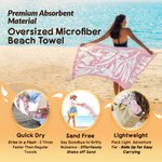Personalisierte Retro Blume schnell trocknen Strand Handtuch mit Namen im Freien Strand Party Wesentliche Geburtstagsgeschenk für sie