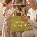 Personalised Multicolour My Things Heart Large Capacity Corduroy Tote Bag with Title Daily Use Birthday Mother's Day Gift for Woman