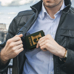 Personalized Gold Name Initial Design Men's PU Leather Wallet with Multiple Card Slots Father's Day Anniversary Birthday Gift for Husband Dad