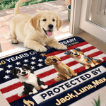 Personalizado 250 Años de Aniversario Estados Unidos 3D Cartoon Pet Doormat con Nombre Home Decor Independence Day Celebration Gift for Dog Lovers
