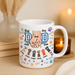 Personalisierte Best Dog Dad Ever 11 oz 15 oz Keramik Becher mit Namen Geburtstag Vatertag Geschenk für Papa Mann Haustierbesitzer