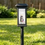 Forever in My Heart - Personalised Rainbow Bridge Pet Memorial Solar Light with Photo Name & Date Memorial Gift for Beloved Pet