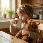 Personalisierte Geburt Monat Hochland Kuh 12 oz Emaille Becher mit Namen täglichen Gebrauch Geburtstag Geschenk für Kinder
