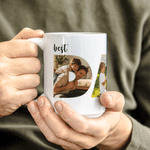 Personalised Best Dad Ever 3 Photos 11 oz 15 oz Ceramic Mug Daily Use Birthday Father's Day Gift for Dad