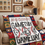 Personalised Basketball Football Sports Ball Design Soft Throw Blanket with Name and Number Birthday Match Day Gift for Team Ball Games Lovers