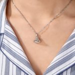 Personalizado Dainty Zircons Campana Collar Colgante con Nombre Grabado Recuerdo Curación Recuperación Regalo para los combatientes del cáncer Sobrevivientes