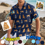 Personalized Multi-Color 1-10 Photos Kid Adult Hawaiian Shirt Daily Wear Beach Party Birthday Gift for Father Boyfriend Kids