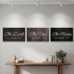 Personalized Family Sign Wood Grain Texture Canvas Prints with Year Ship from USA Housewarming Birthday Anniversary Gift for Family Friend