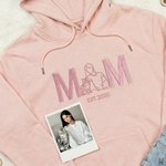 Personligt broderat husdjur pappa mamma foto mjuk T-shirt sweatshirt hoodie med år dagligt bruk födelsedag jubileumsgåva för husdjursälskare