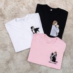 Personalizowana haftowana koszulka bluza lub bluza z kapturem z kolorowym zdjęciem i tekstem na co dzień prezent dla rodziny i miłośników zwierząt