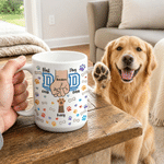 Personalisierte Best Dog Dad Ever 11 oz 15 oz Keramik Becher mit Namen Geburtstag Vatertag Geschenk für Papa Mann Haustierbesitzer