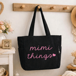 Personalised Multicolour My Things Heart Large Capacity Corduroy Tote Bag with Title Daily Use Birthday Mother's Day Gift for Woman
