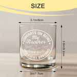 Verre à whisky 10 oz Old Fashioned personnalisé pour la fête des pères Cadeau d'anniversaire pour homme Frère amateur de whisky