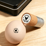 Sello de huevo personalizado con silueta de gallina Etiqueta de seguridad para huevos de granja con cuadro de texto y tinta de calidad alimentaria Regalo de cumpleaños para familia Granjero Criador