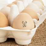 Sello de huevo personalizado con silueta de gallina Etiqueta de seguridad para huevos de granja con cuadro de texto y tinta de calidad alimentaria Regalo de cumpleaños para familia Granjero Criador