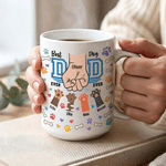 Personalisierte Best Dog Dad Ever 11 oz 15 oz Keramik Becher mit Namen Geburtstag Vatertag Geschenk für Papa Mann Haustierbesitzer