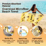 Asciugamano da spiaggia personalizzato Multicolore emoji Funny Face Photo Quick Dry con nome Regalo di festa in piscina per la famiglia e gli amici | Callie × emoji ™